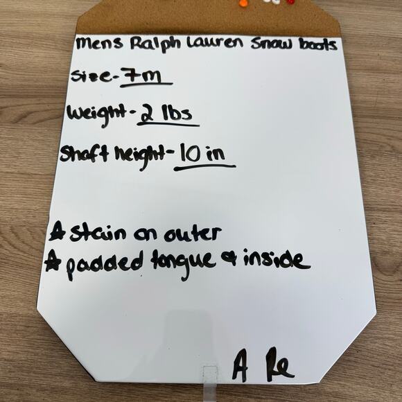 Ralph Lauren Men’s Brown Dark Brown Toe Snow Rain Boots Size 7 - Picture 13 of 13